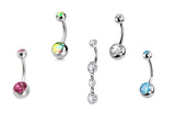 Internally Treaded Titanium Belly Ring 5 Pack - Set 5