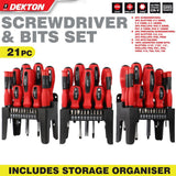 Dekton 21 Piece Screwdriver & Bit Set