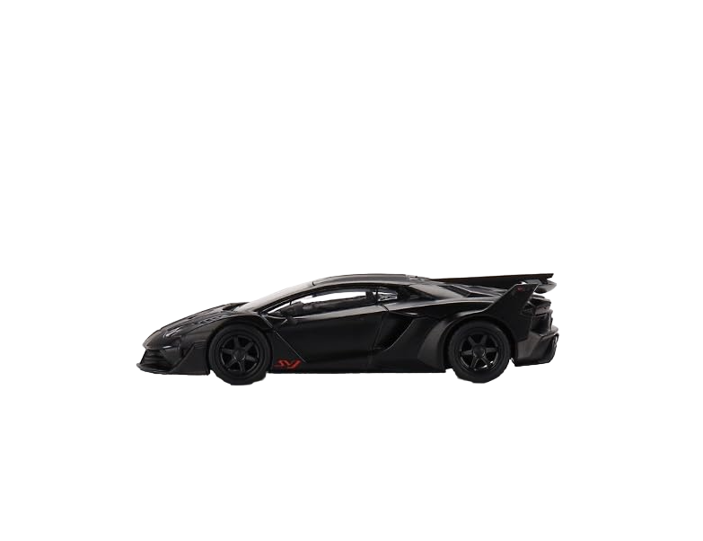 Mini GT Lamborghini Aventador Matt Black LBSW 1:64 Model