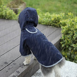 AllPetSolutions Reflective Waterproof Dog Rain Coat Dark Blue - L
