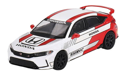 Mini GT Honda Civic Type R #2 2023 Pace Car White 1:64 Model