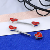 Stainless Steel Sexy Heart Nipple Piercings Set 2
