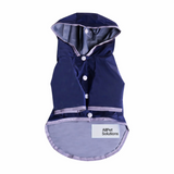 AllPetSolutions Reflective Waterproof Dog Rain Coat Dark Blue - L