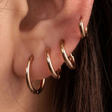 Stainless Steel Rose Gold Hoop Cartilage Piercings - 4 Pairs
