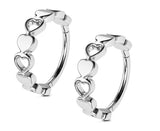 Stainless Steel 2 Piece Heart Hoop Tragus Piercings