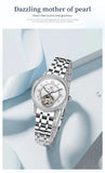 OLEVS Luxury Women's Mechanical Watch Set - Silver & White Dial