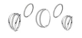 Stainless Steel CZ 5 Piece Cartilage Piercings