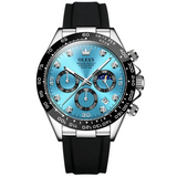 OLEVS Men's Chronograph Waterproof Silicone Strap Watch