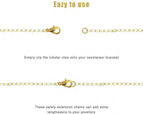 Gold Plated Stainless Steel 4 Piece Necklace Extenders