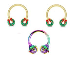 Stainless Steel 3 Piece Helix Body Piercings