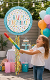 Happy Birthday Round 44cm Polka Dot Piñata