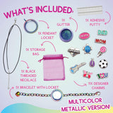 Charm Wow 17 Piece Multicolor Locket Necklace & Bracelet Making Kit