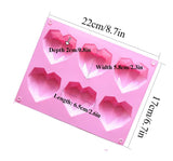 3D Diamond Heart Silicone Mould