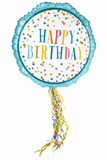 Happy Birthday Round 44cm Polka Dot Piñata