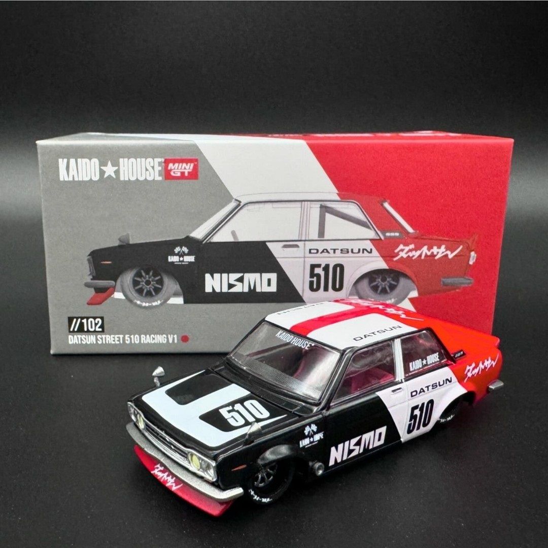 Mini GT Kaido House Datsun Street 510 Racing V1 1:64 Model