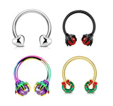 Stainless Steel 4 Piece Helix Body Piercings
