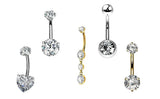 Internally Treaded Titanium Belly Ring 5 Pack - Set 9
