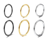 Stainless Steel Sleeper Piercings - 6 Piece