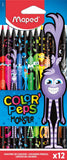 Maped Monster Triangular Colour Pencils 12's