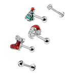Stainless Internally Threaded Helix Studs - 5 Piece