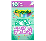 Crayola 10 Piece Colours of Kindness Washable Markers