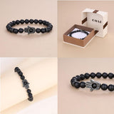 COAI Matte Onyx Hamsa Hand Bracelet