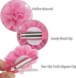 20 Piece Chiffon Flower Hair Clips