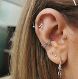 Stainless Steel 3 Piece Cartilage Hoop Piercings