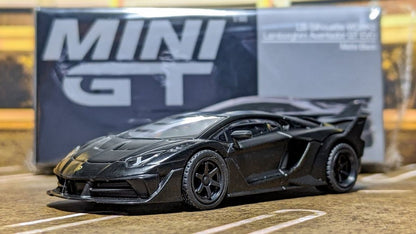 Mini GT Lamborghini Aventador Matt Black LBSW 1:64 Model