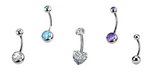 Internally Treaded Titanium Belly Ring 5 Pack - Set 4