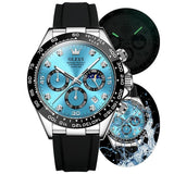OLEVS Men's Chronograph Waterproof Silicone Strap Watch