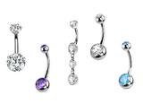 Internally Treaded Titanium Belly Ring 5 Pack - Set 3