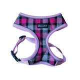 All Pet Solutions Pink Tartan Dog Harness with Reflective Strip - Medium