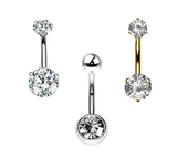 Internally Treaded Titanium Belly Ring 3 Pack