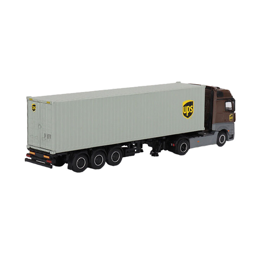 Mini GT Mercedes-Benz Actros w/ 40 Ft Container " UPS Europe" 1:64 Model