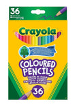 Crayola 36 Coloured Pencils | Pre-Sharpened | Ages 6+ | Reforested Wood