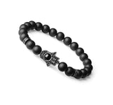 COAI Matte Onyx Hamsa Hand Bracelet