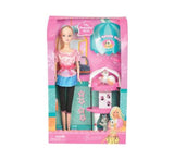 29cm Doll with Pet Play House