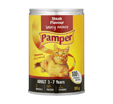 Pamper Moist Cat Food Adult Mince And Steak -385g