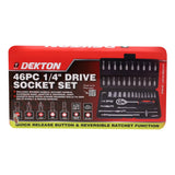 DEKTON 46PC 1/4" Drive Socket Set
