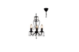 Eurolux - Cleo 3 Arm Black Chandelier
