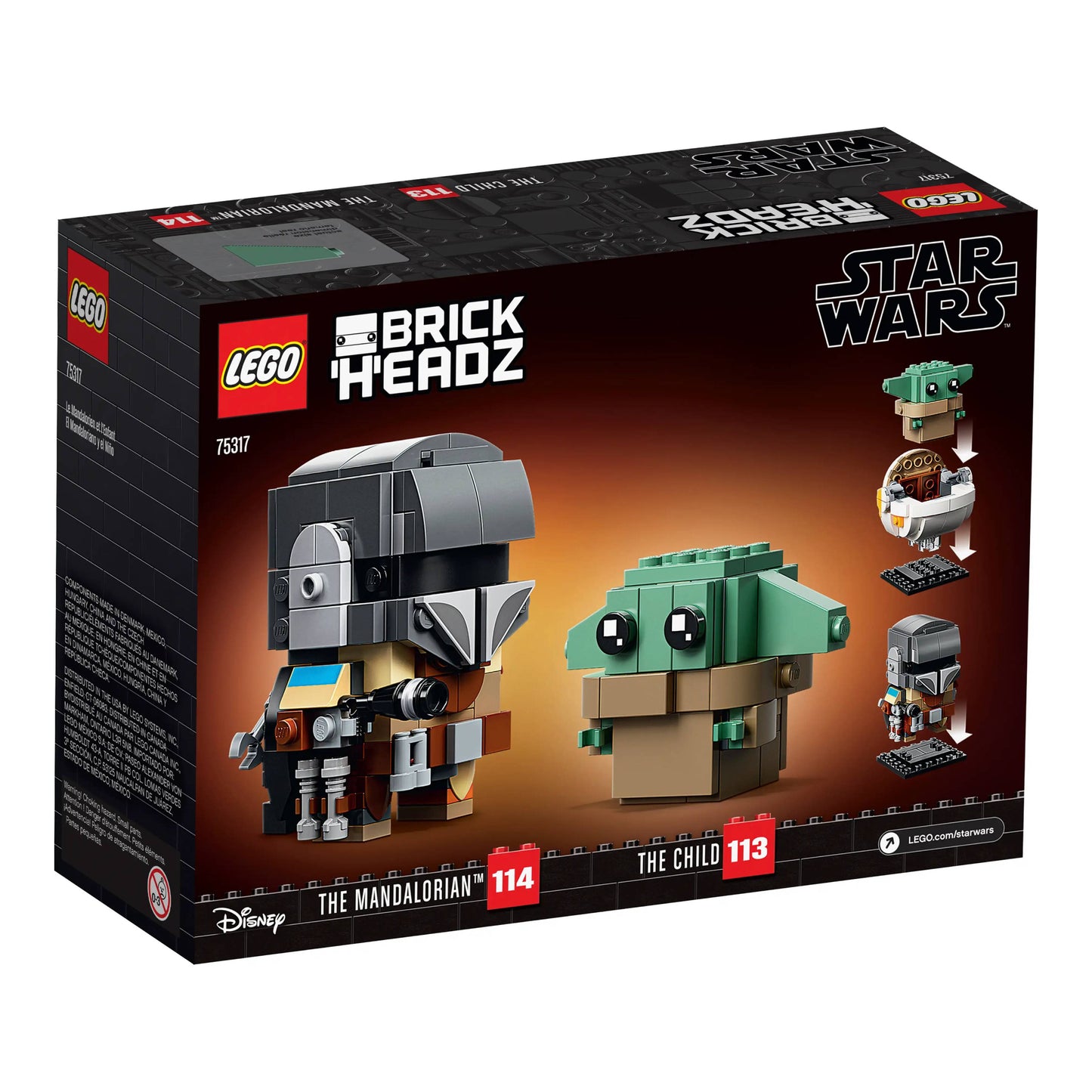 LEGO 75317 BrickHeadz The Mandalorian & The Child