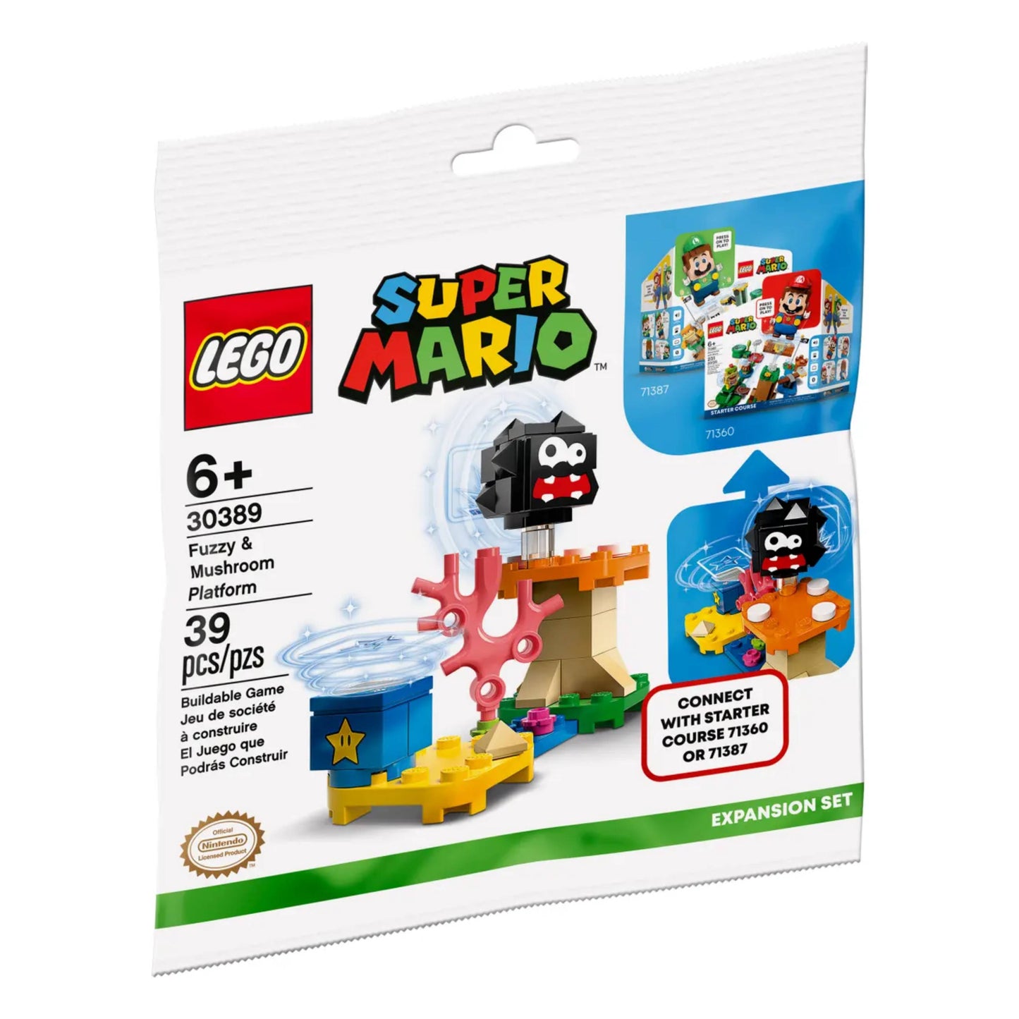 LEGO 30389 Super Mario Fuzzy & Mushroom Platform Expansion Set