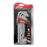 DEKTON 9PC Long Arm Torx Key Set