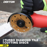 DEKTON 2PC 115mm Diamond Turbo Disc Set
