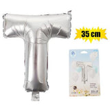 Silver Letter Helium Balloon 35cm