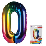 Rainbow Number Helium Balloon 106cm
