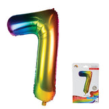 Rainbow Number Helium Balloon 106cm