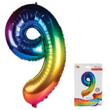 Rainbow Number Helium Balloon 106cm