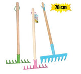 Garden kids rake metal 70cm asstd